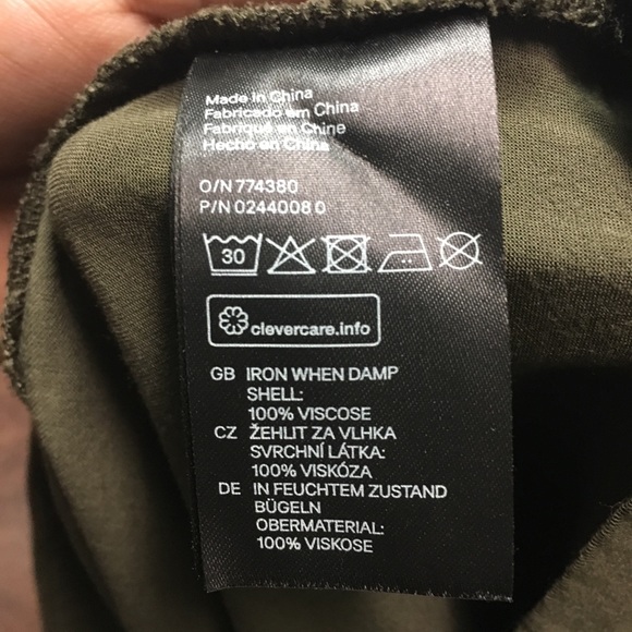 3/4 Sleeve Green Viscose Romper with Pockets- H&M - Picture 5 of 8